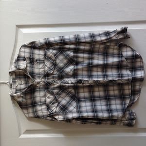 Flannel Button Up Blouse
